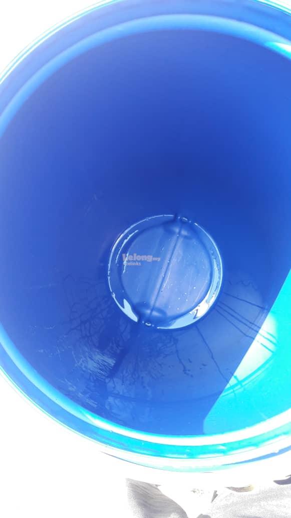 Used Open Top Plastic Blue Drum - 160L