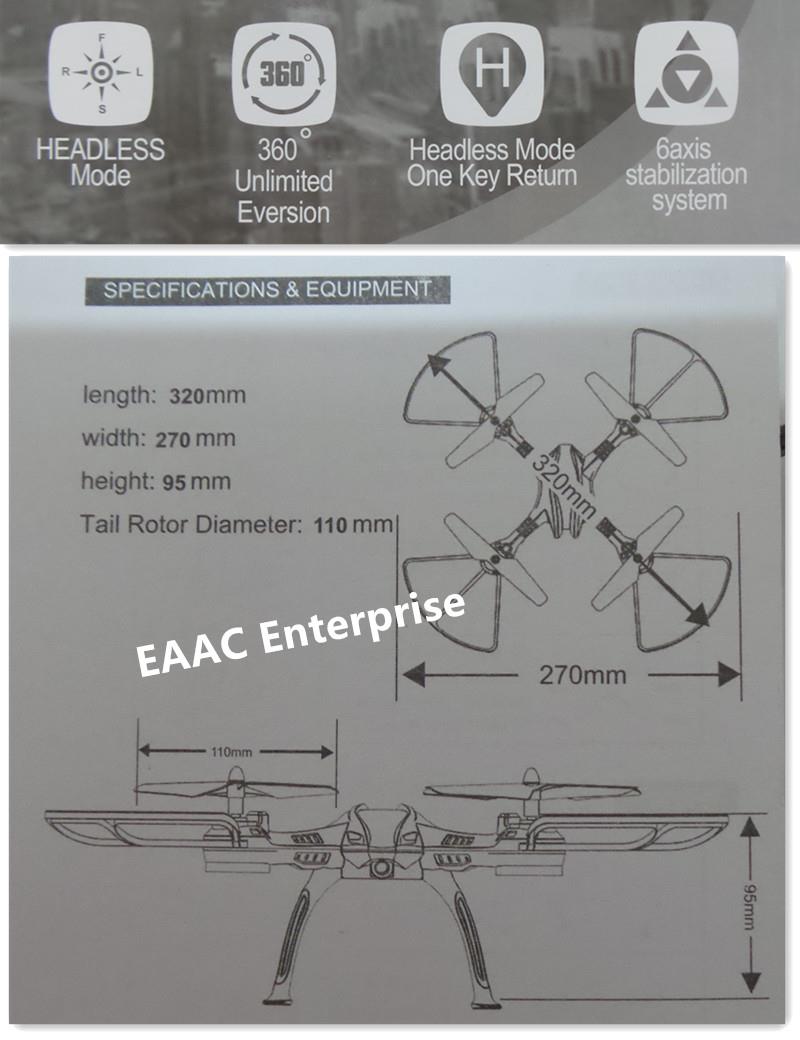 V-Max 2.4GHz 32cm RC Quadcopter UFO Drone 6 Axis Headless Mode