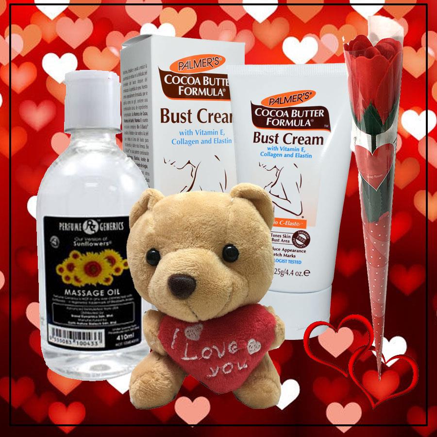Valentine Day Gift Breast Firming Cream + Sunflower Massage Oil