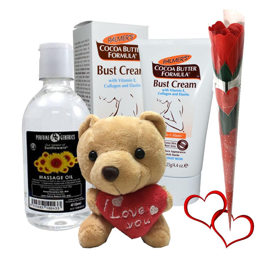 Valentine Day Gift Breast Firming Cream + Sunflower Massage Oil