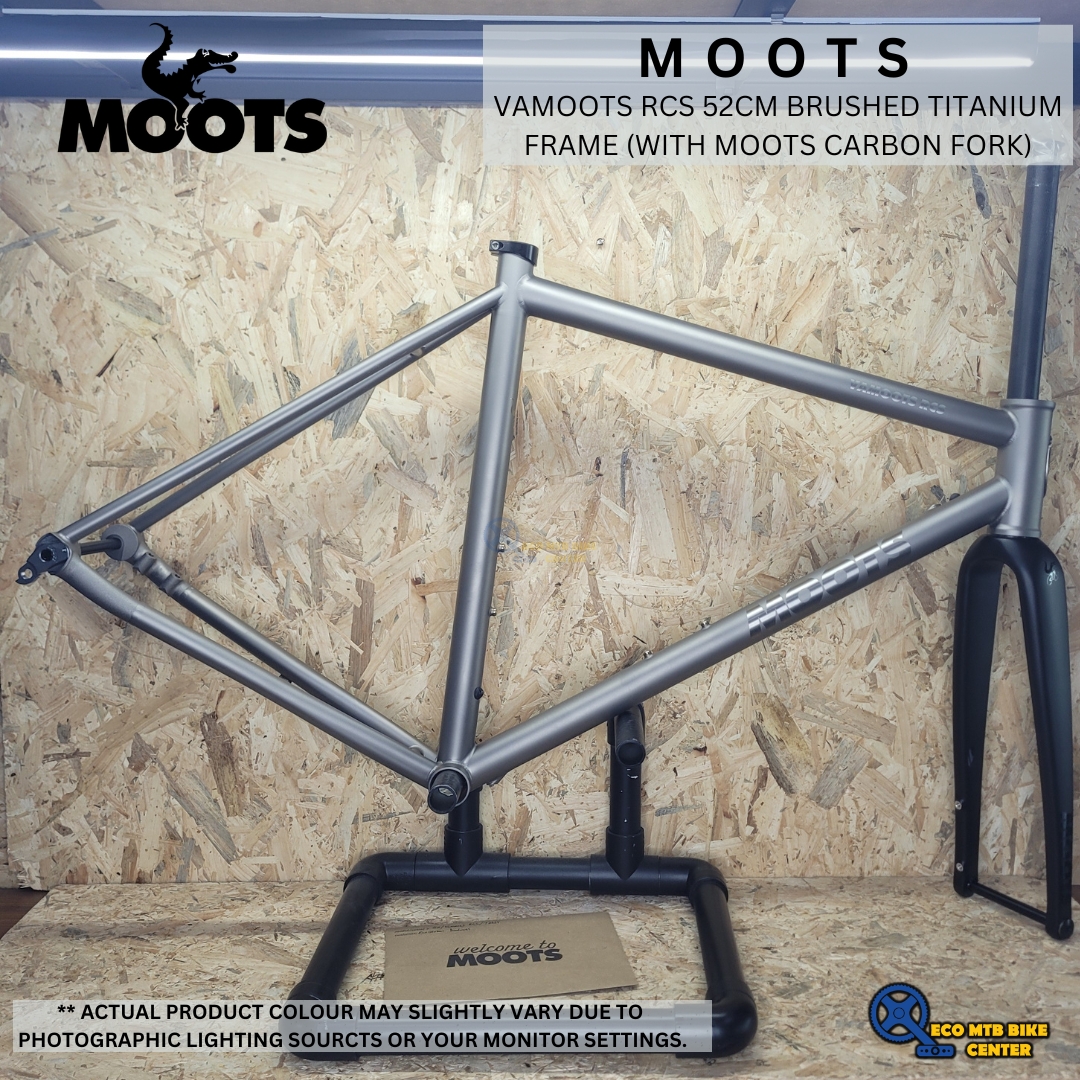 VAMOOTS RCS 52CM BRUSHED TITANIUM FRAME (WITH MOOTS CARBON FORK)