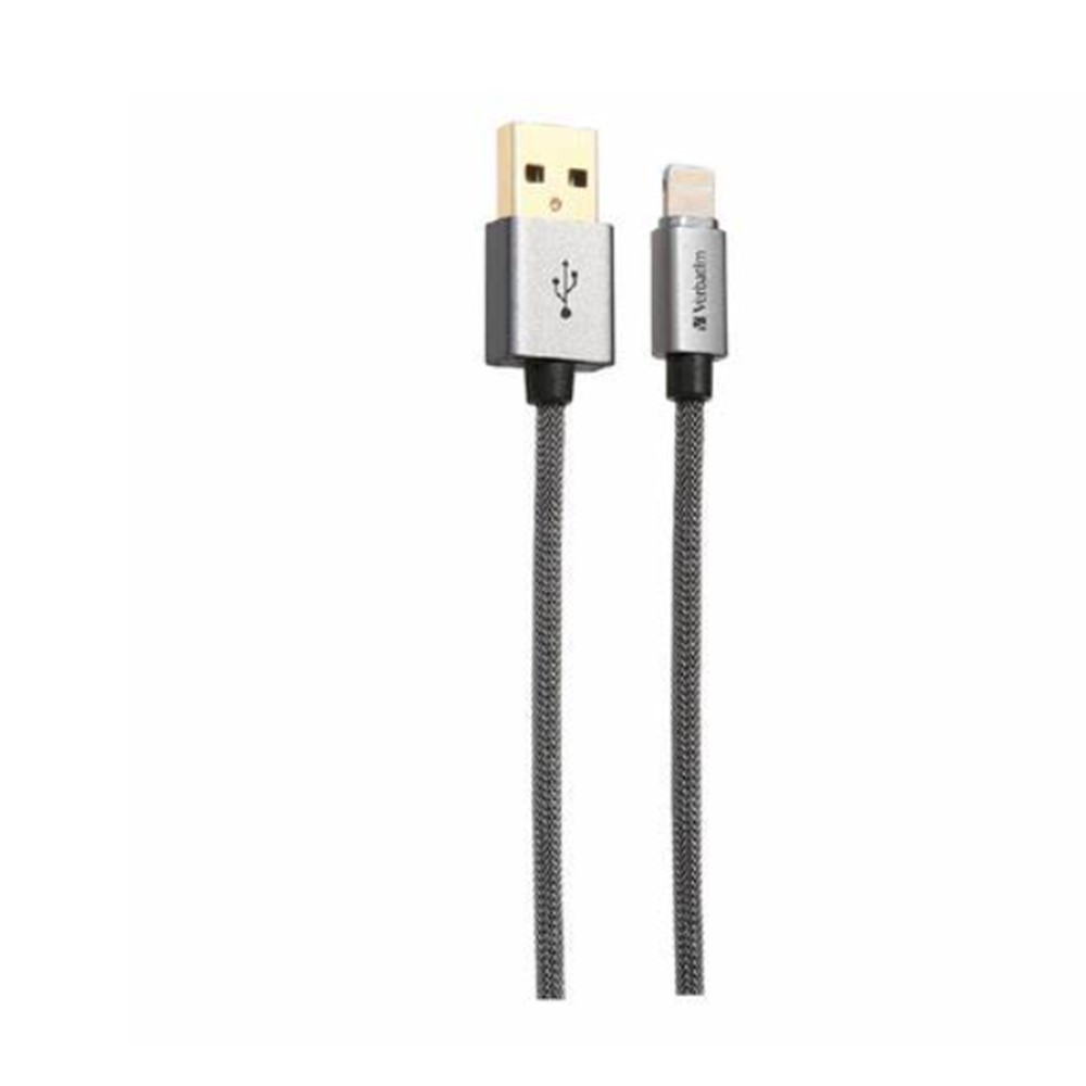 Verbatim 64988 120cm Step-up Sync &amp; Charge Lightning Cable - Grey