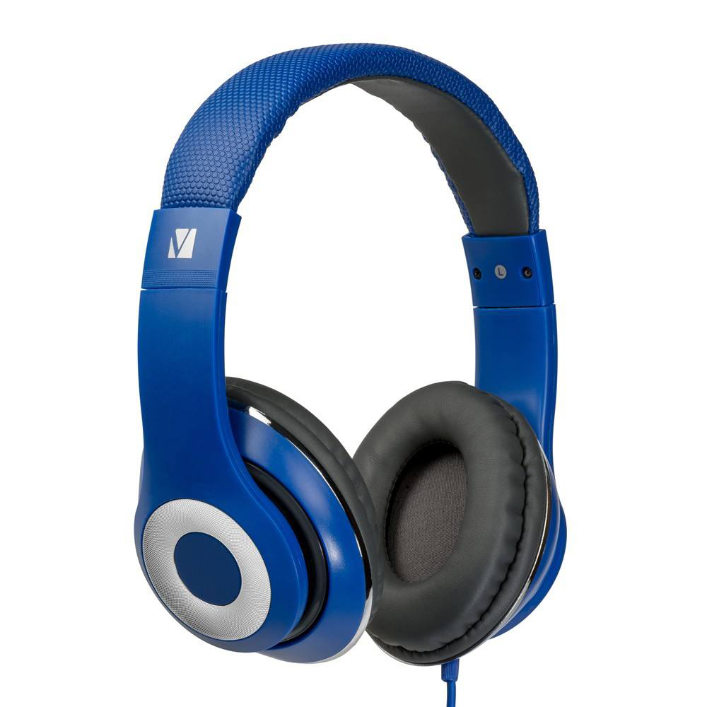 Verbatim 65068 Stereo Classic Over-Ear Headphones with Mic - Blue