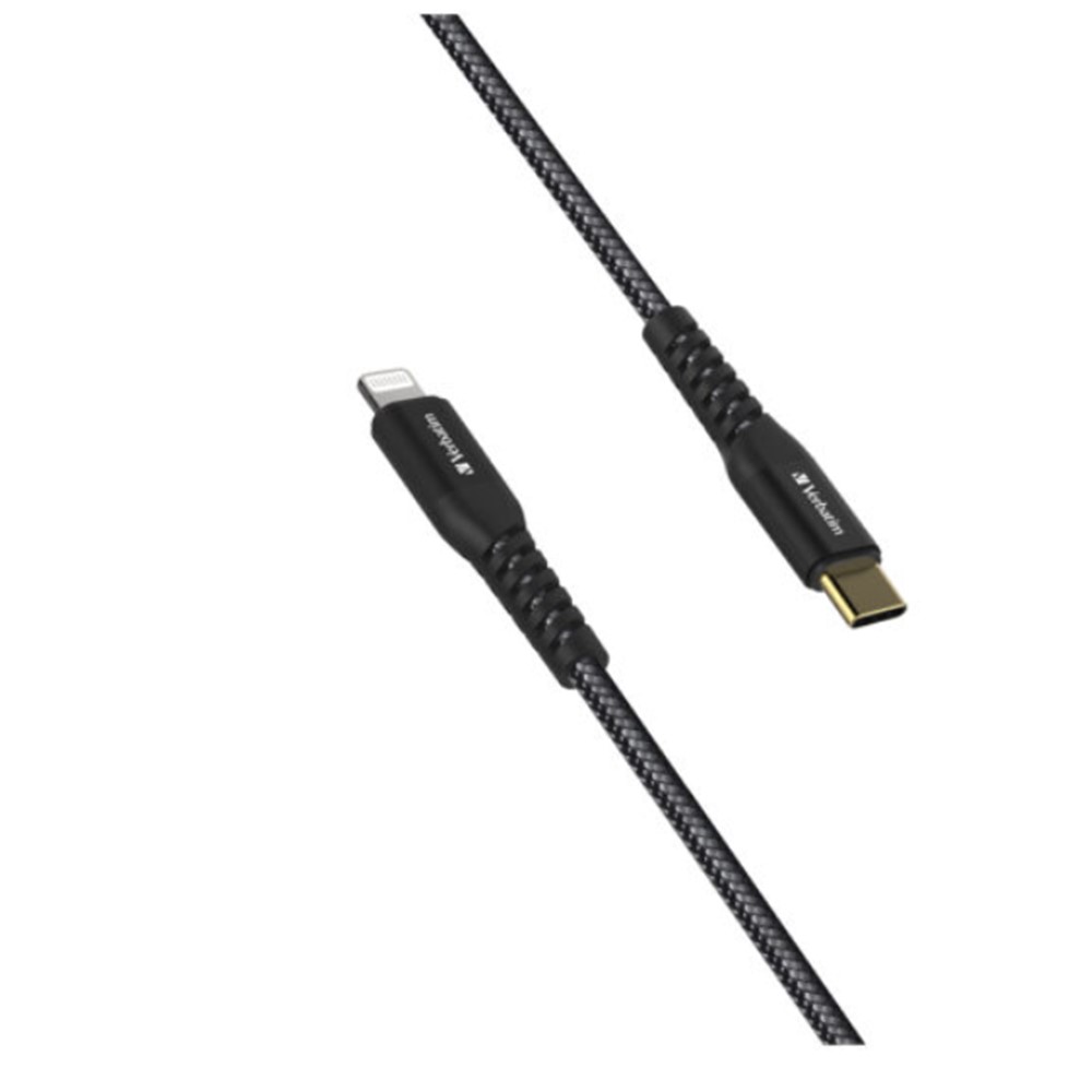 Verbatim 66048 120cm Tough Mac Type-C to Lighting Kevlar Cable - Black