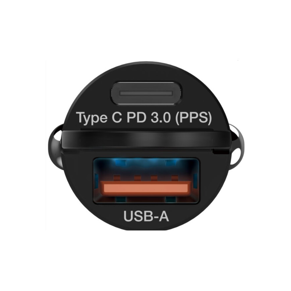 Verbatim 66681 2 Port 33W PD &amp; QC 3.0 Mini Car Charger - Black