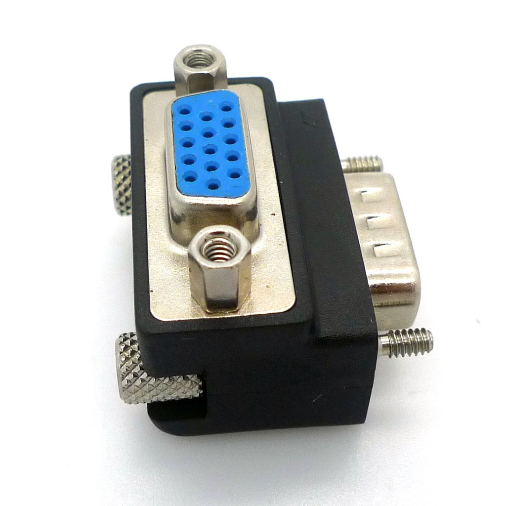 VGA 90 Degree Male to Female Adapter Right Angle Monitor Connector 15p