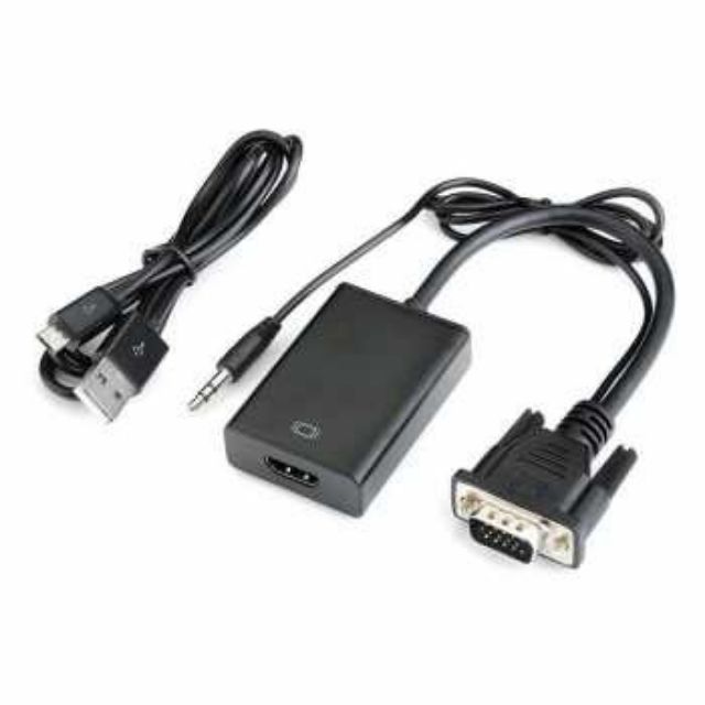 VGA Male To HDMI Female Video Converter Adapter 1080P With USB Power Audio Cab