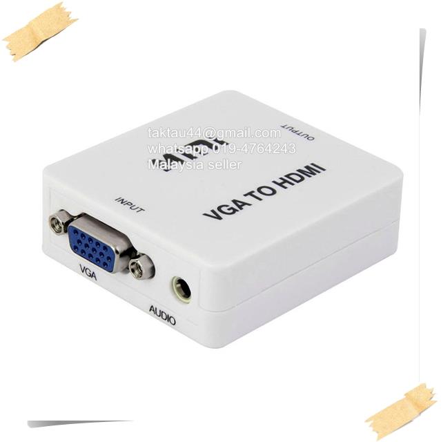 VGA to HDMI Full HD Video 1080P Audio Converter Adapter USB Powered