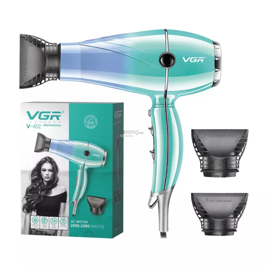 VGR V-452 Multifunction Hair Dryer Overheat Protection Negative Ion