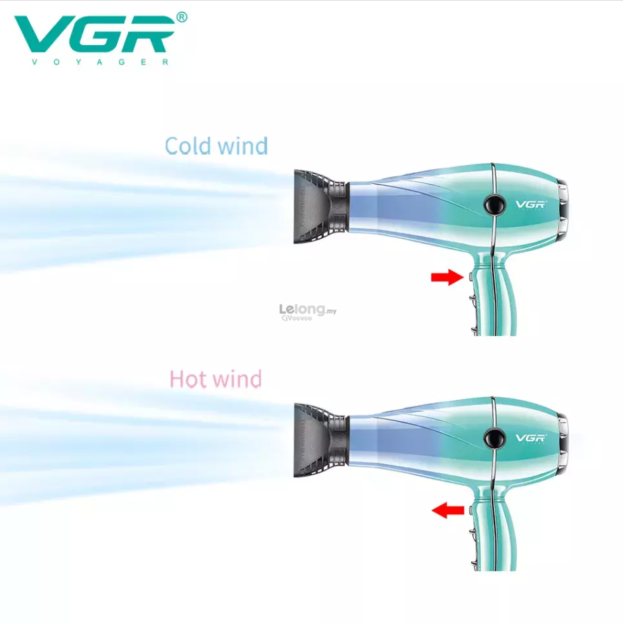VGR V-452 Multifunction Hair Dryer Overheat Protection Negative Ion