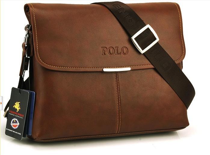 Videng Polo Men Shoulder Bag Handbag Laptop Composite Leather
