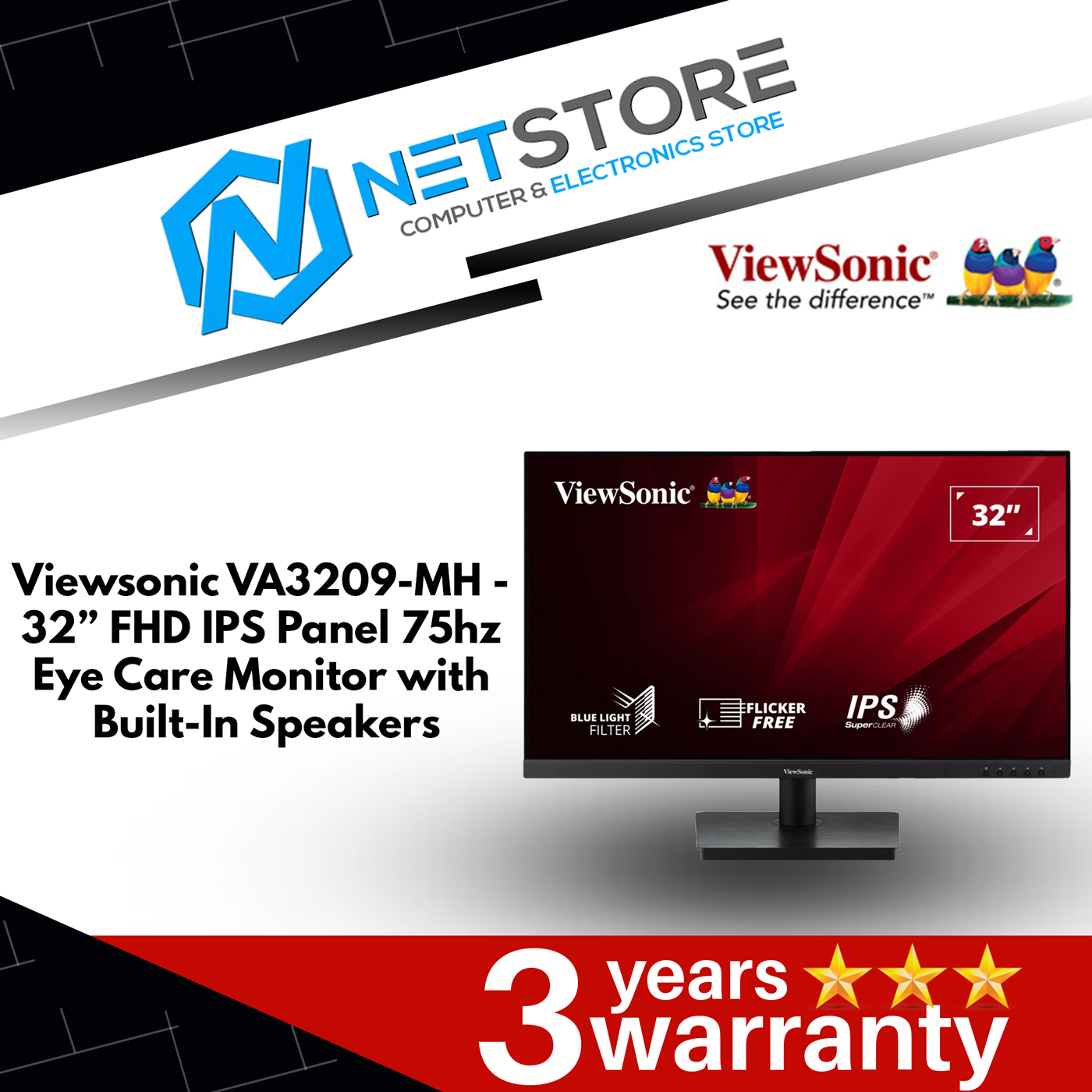 Viewsonic VA3209-MH - 32&#8221; FHD IPS Panel 75hz Monitor
