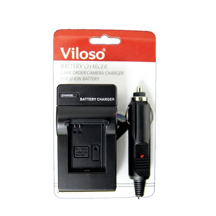 Viloso Camera Battery Charger with Car Plug for Gopro AHDBT-401 Hero 4