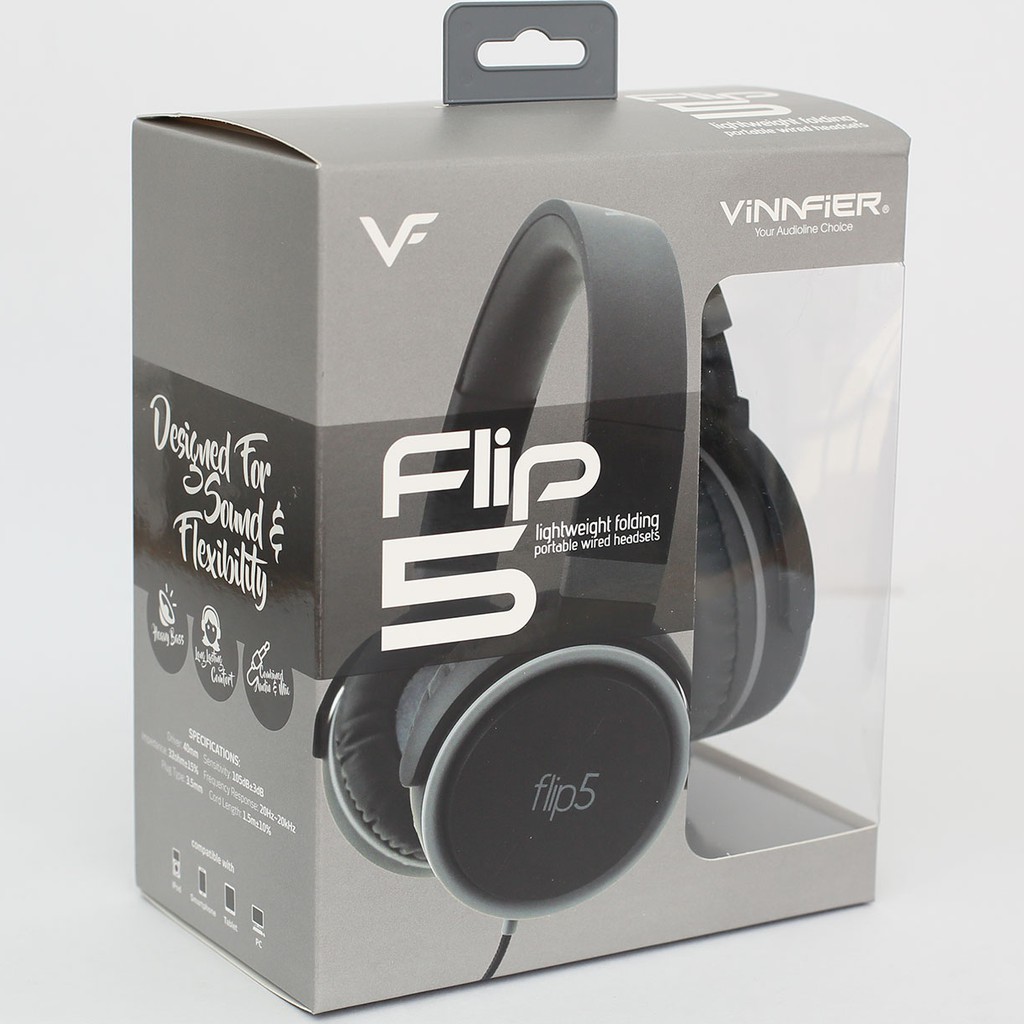 Vinnfier Flip 5 Portable Wired Headsets