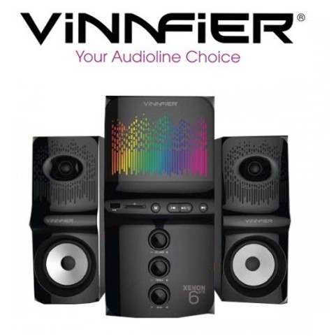 VINNFIER Xenon 6BTR RGB 2.1 Speaker Built in Bluetooth,Radio,USB,SD Card Slot