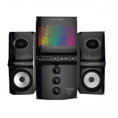 VINNFIER Xenon 6BTR RGB 2.1 Speaker Built in Bluetooth,Radio,USB,SD Card Slot