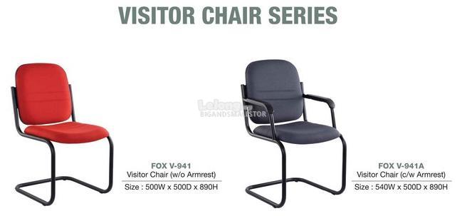 Visitor Chair With/Without ArmRest Fabric/PVC/PU Black ZZ