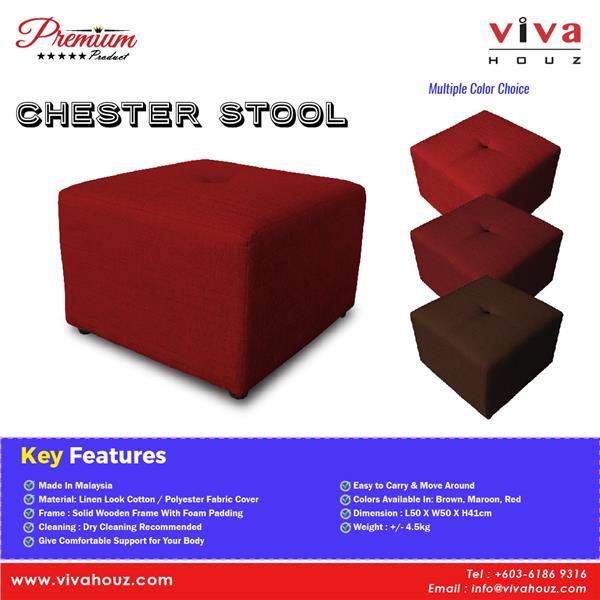 Viva Houz Chester Stool Ottoman End 1 2 2019 11 15 Am Viva Houz Chester Stool Ottoman Pouffe Footstool Red