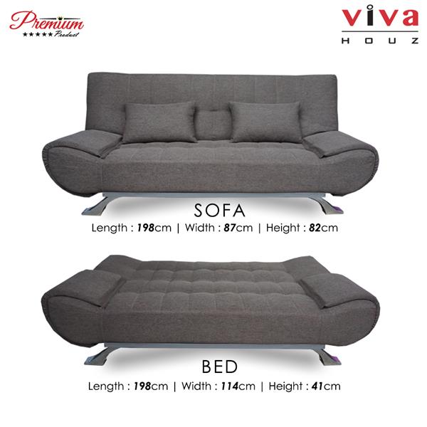 Viva Houz Costa 3 Seater Sofa Bed G End 5 21 2019 9 15 Am Viva Houz Costa 3 Seater Sofa Bed Grey