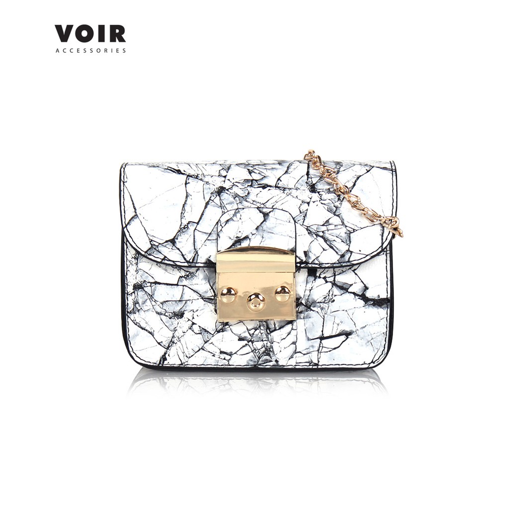 VOIR Sling Bag featuring Front Flap and Chain Strap