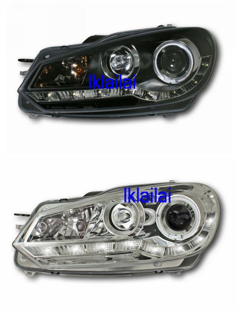 Volkswagen Golf 6 '08 Projector Head Lamp DRL With LED Ring