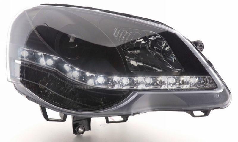 VW Polo 05 DRL R8 Projector Head Lamp [With / Black]