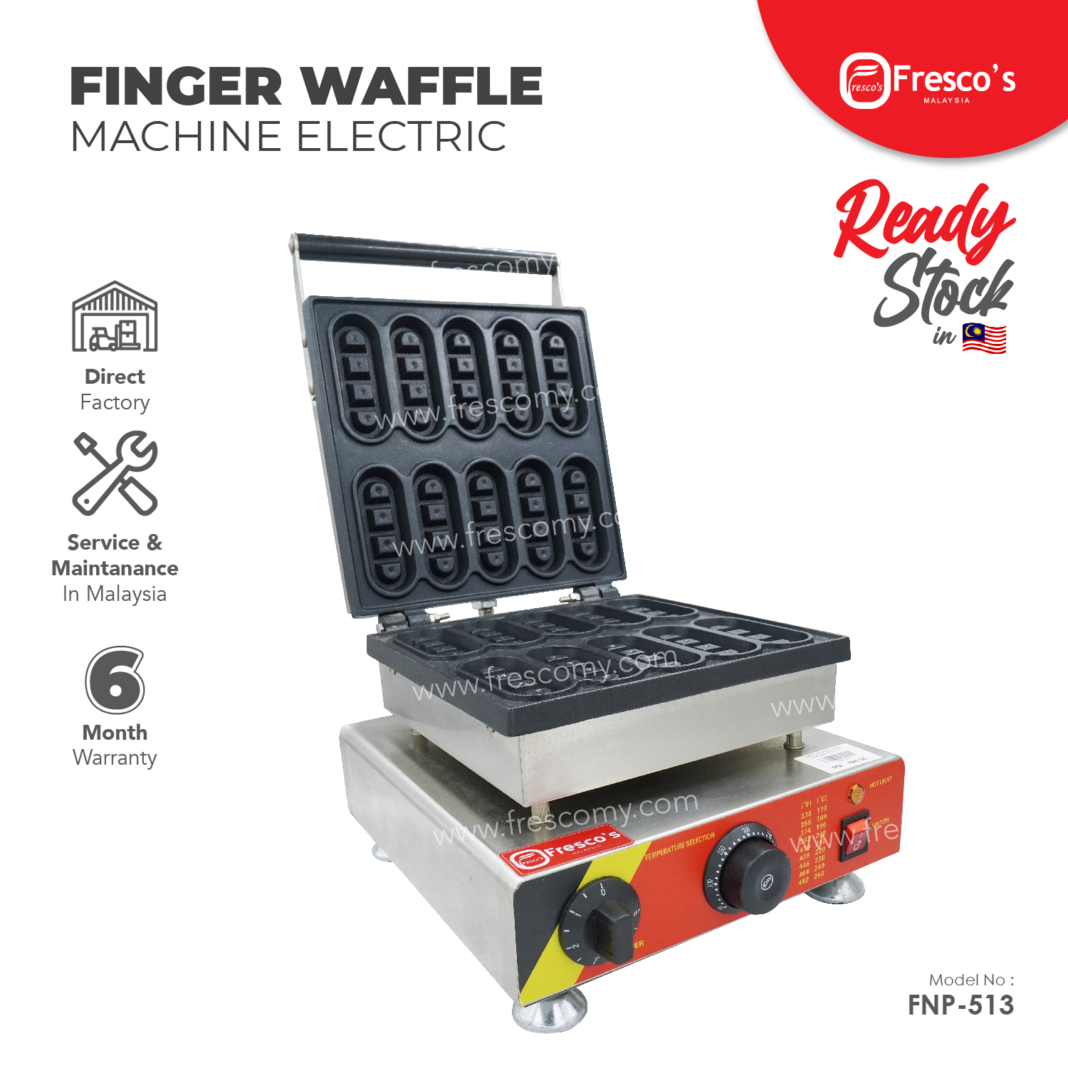 Waffle Finger Maker Machine Electric