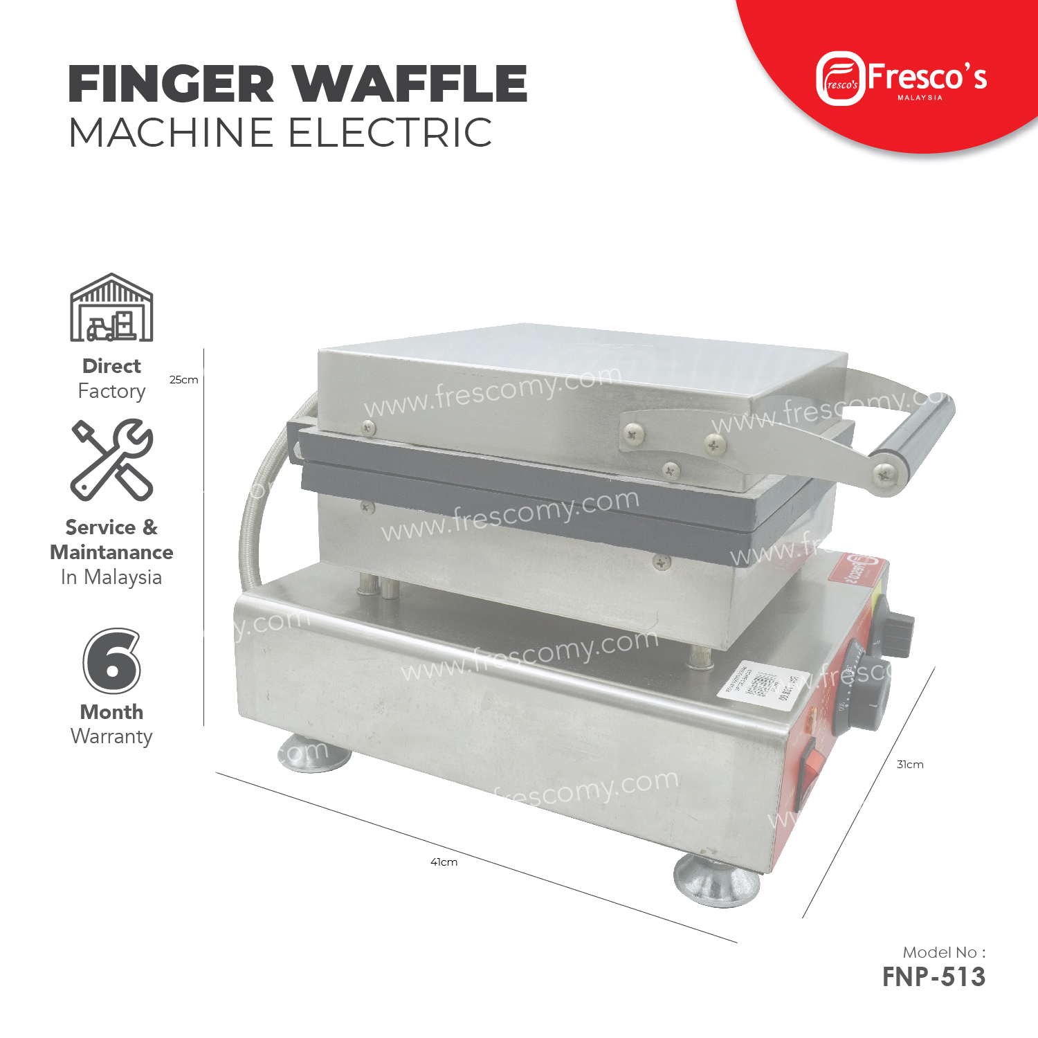 Waffle Finger Maker Machine Electric