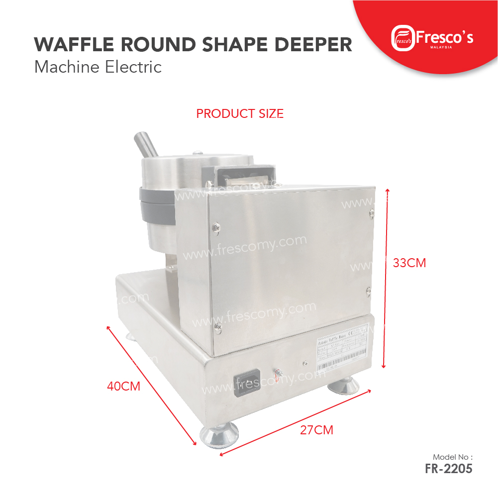 Waffle Round Shape Deeper Maker Machine