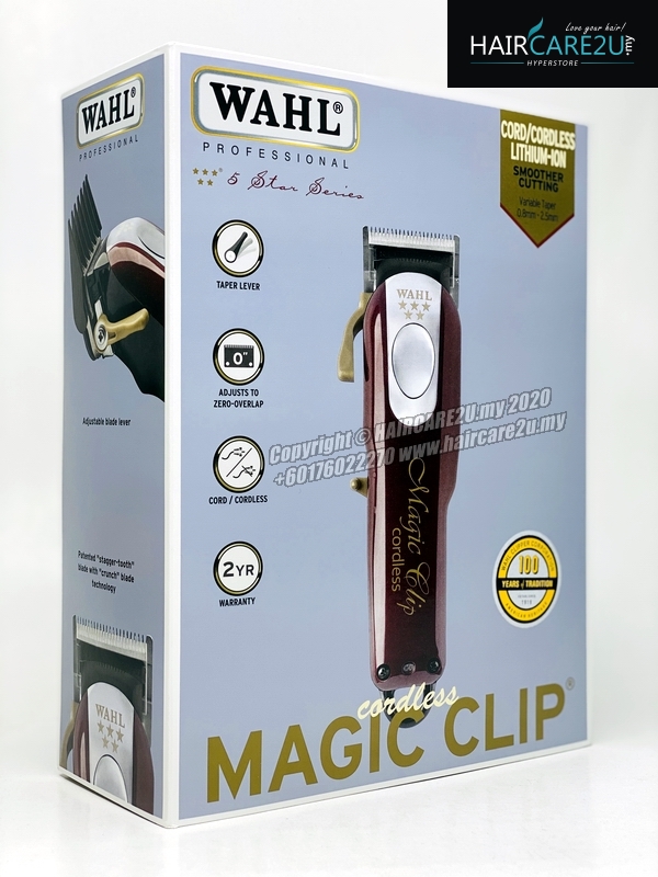 WAHL Pro 5-Star Series 8148 Magic Clip Cordless Hair Clipper for Barbe..