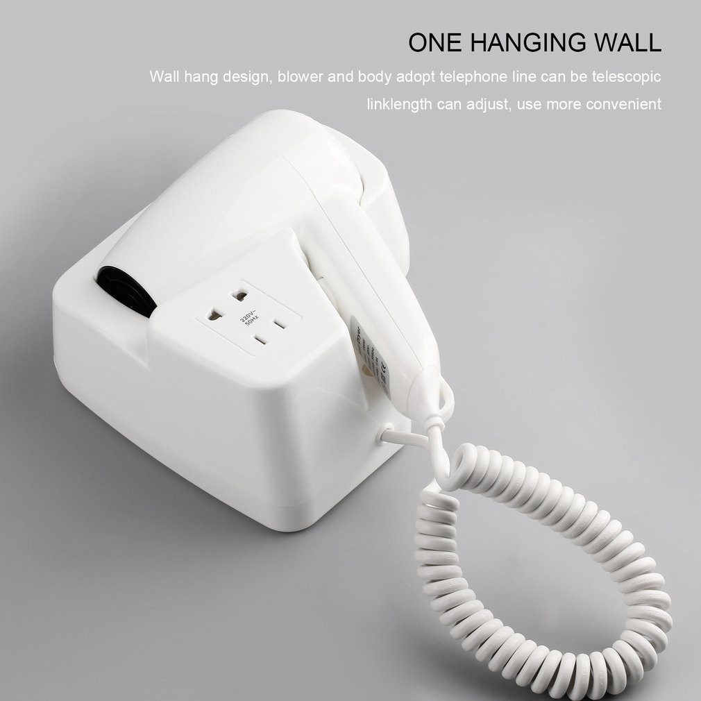 Wall Mounted Hair Dryer 1300W Household Hanging Electric Blower For Hotel