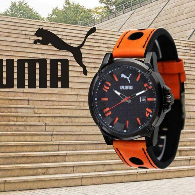 puma leather watch