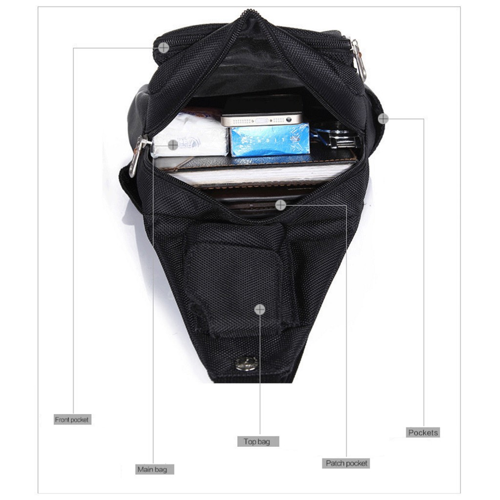 Waterproof Casual Crossbody Sling Shoulder Chest Pack Big Travel Bag