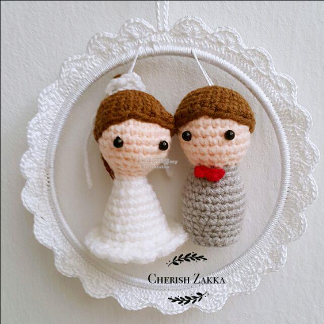 crochet wedding doll