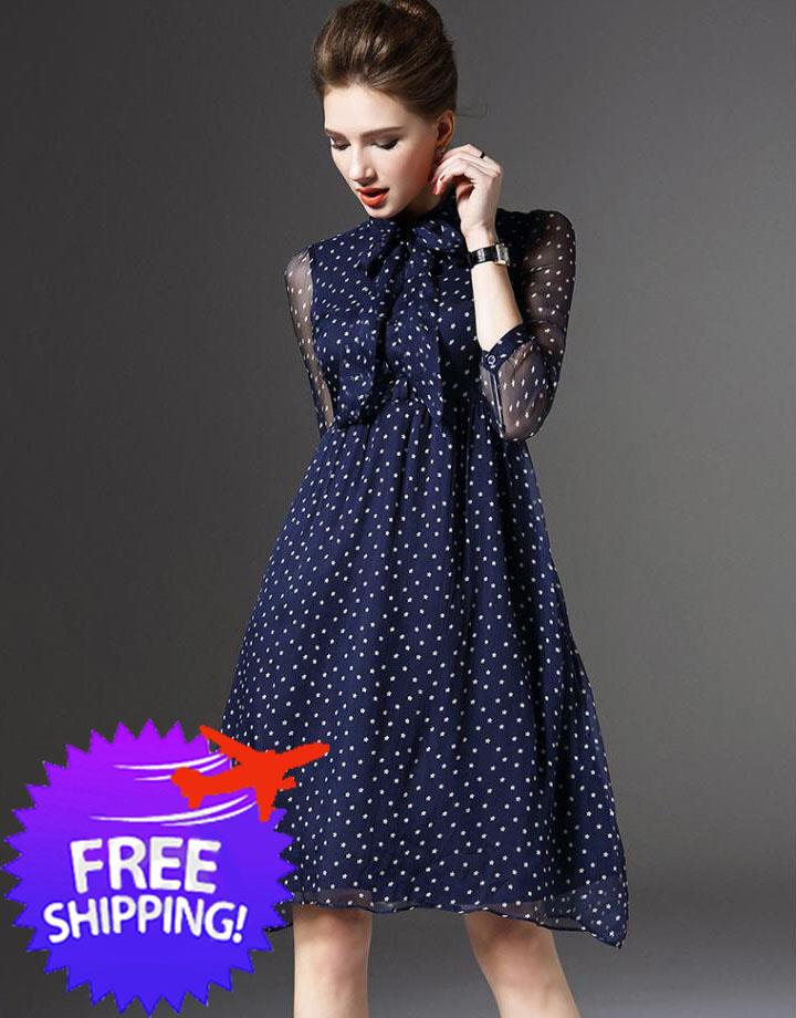 knee length western dresses for women