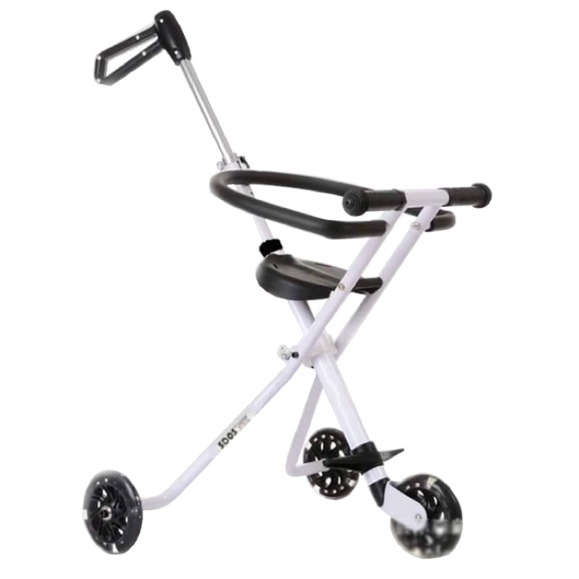 White Colour Magic Stroller 3 Wheel Fordable  &amp; Portable