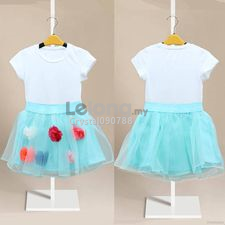 White Top + Flower Skirt