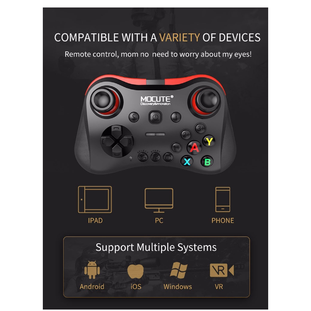 Wireless Bluetooth Gamepad PUBG iOS Android Laptop Game Mobile Phone Controlle