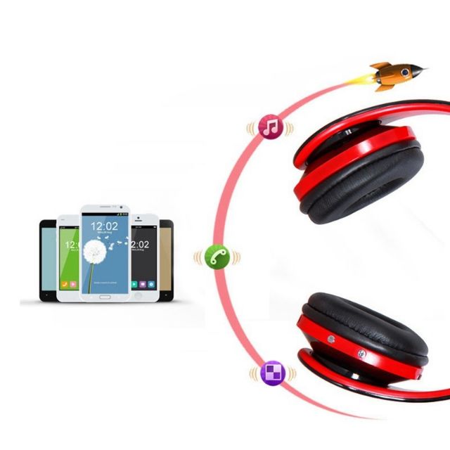 Wireless Bluetooth Stereo Headphone Foldable EDR Earphone Mic MP3 FM Headset
