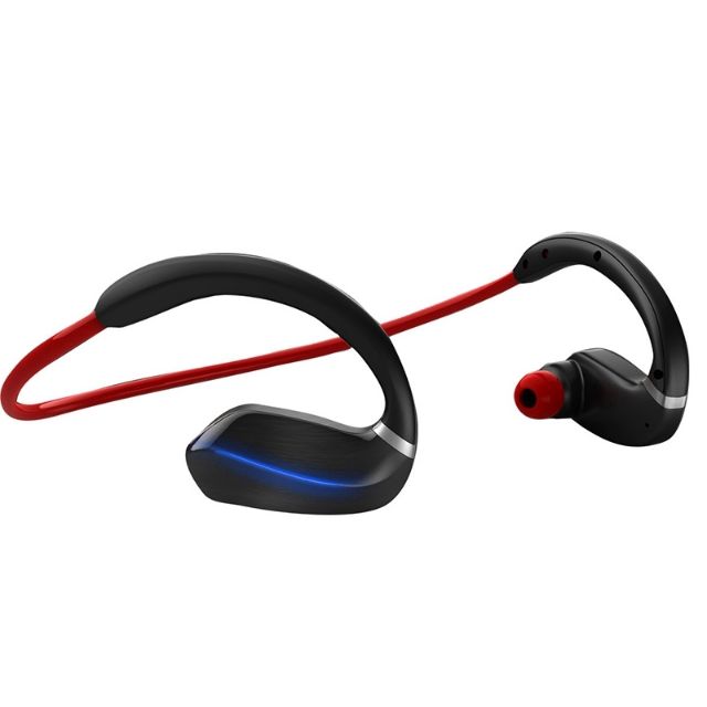Wireless Bluetooth V4.1 Headset Metal With LED Light Flash Ear Sport Earphone