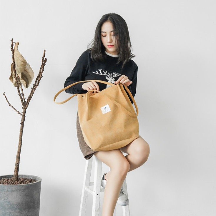 Women Casual Korean Canvas Big Cross Body Sling Bag