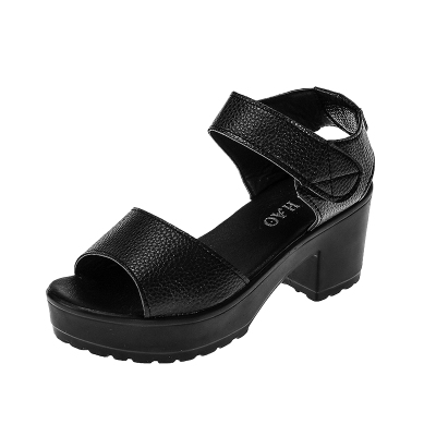 black one strap heel