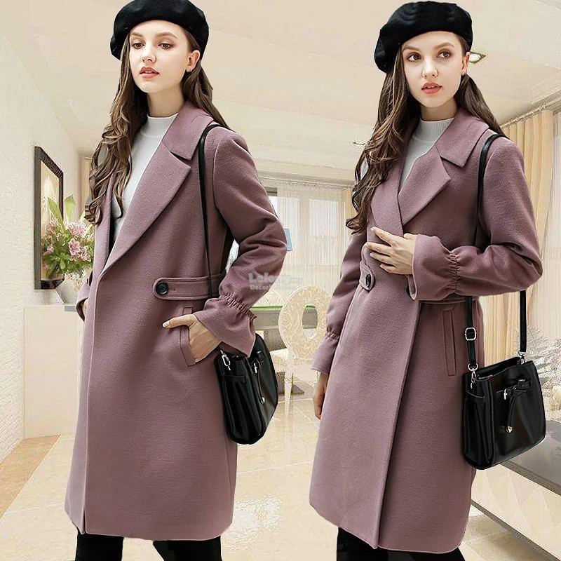 Women Korean style winter woolen coat (S,2XL)