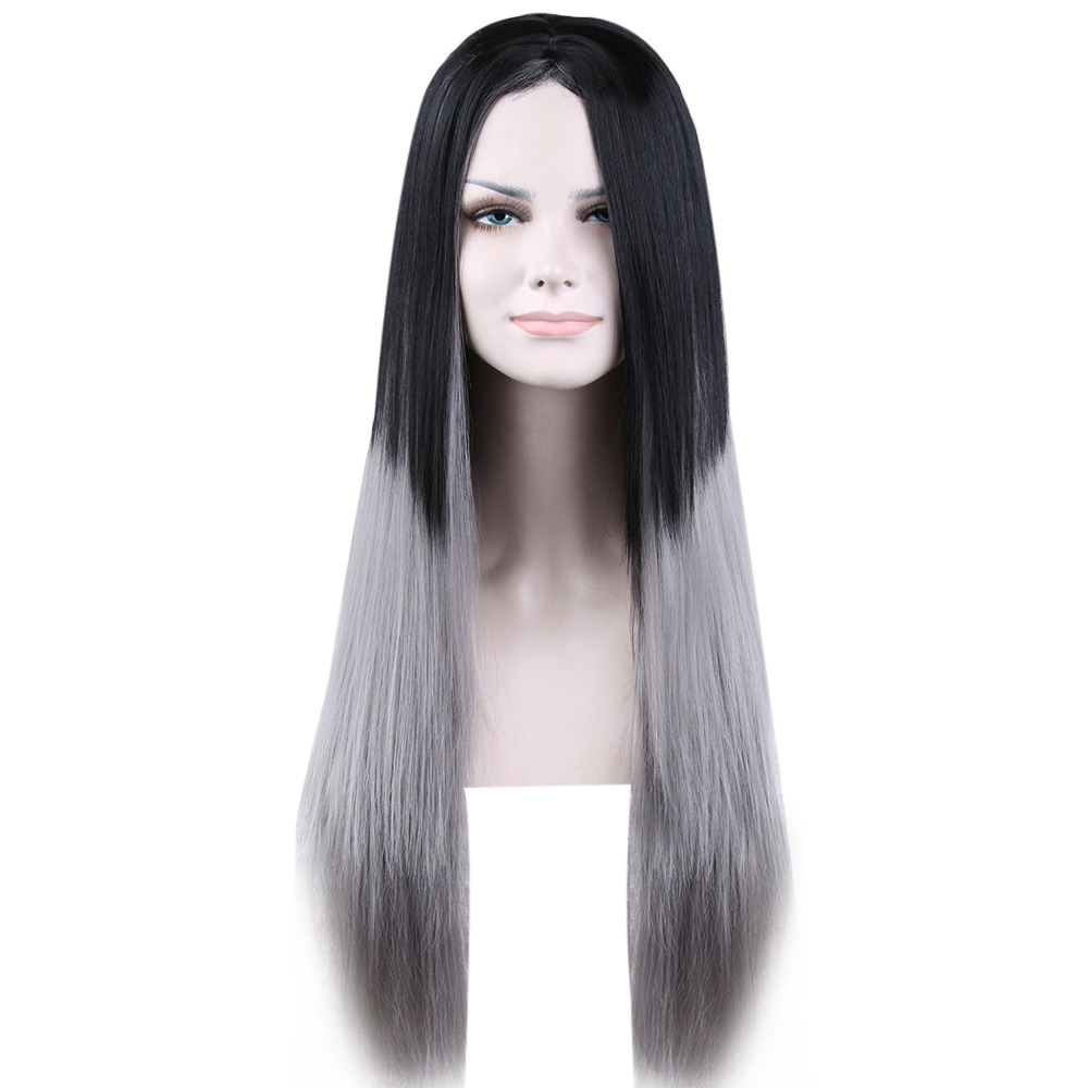 WOMEN LONG STRAIGHT DARK OMBRE GREY End 8 15 2020 105 PM