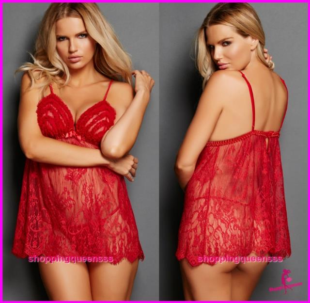 red lace babydoll dress