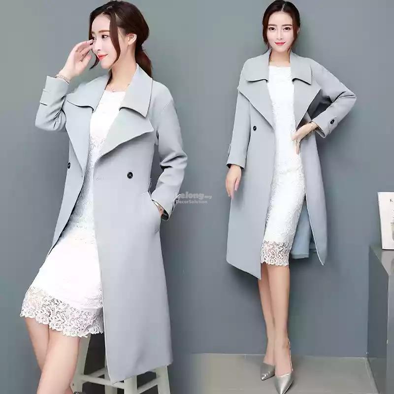 Premium Oxford Trench Fash Mob Dahlia Clic Coat Black