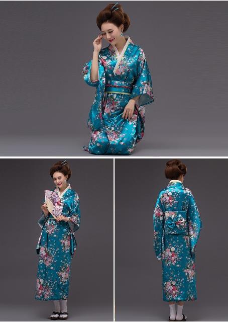 Women Woman Traditional Old Dress Uniform Costume Kimono Japanese