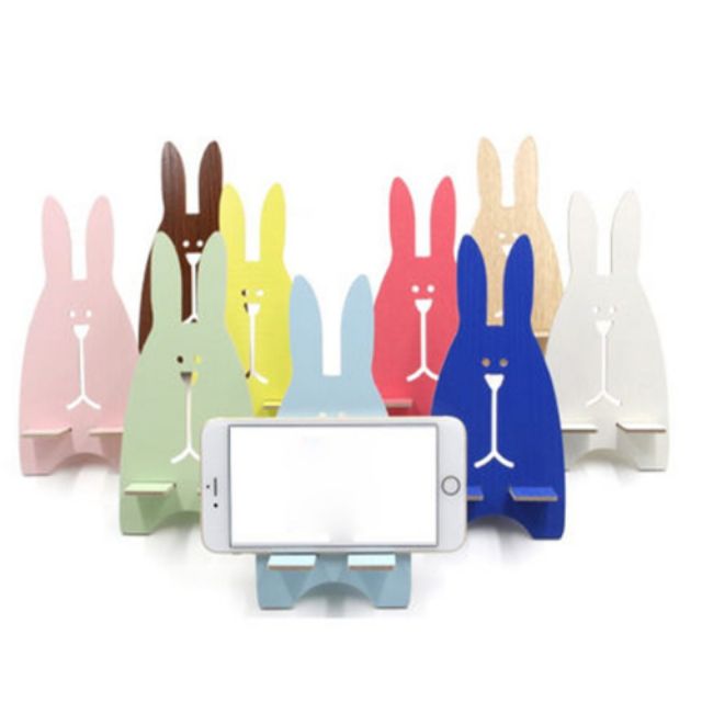 Wood Rabbit DIY Handphone Stand