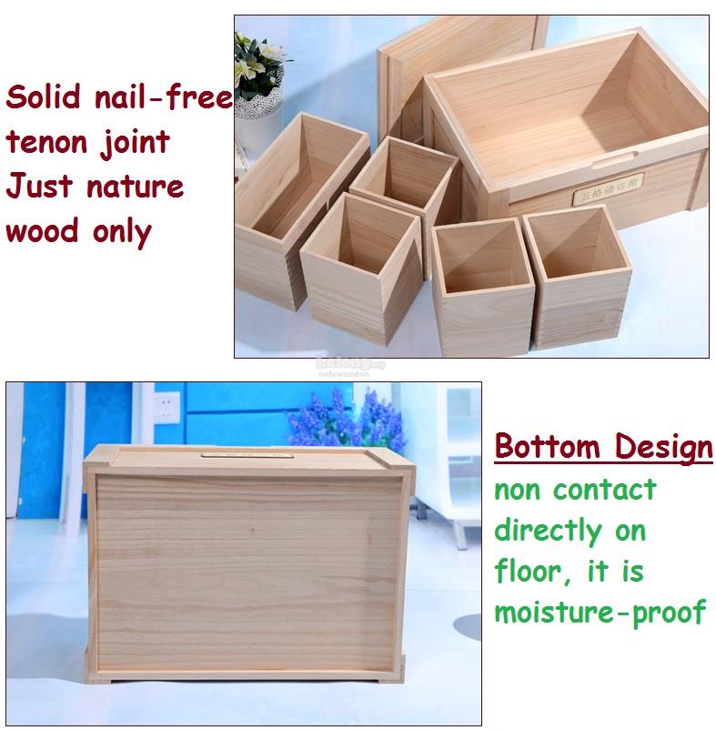 Wooden 5 Grids Of Grains Storage Box End 1 4 2019 10 01 Pm Wooden 5 Grids Of Grains Storage Boxes Rice Barrels