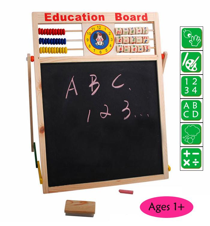 Wooden Toy Toys Learning Board Children Kids Baby Educational Clock